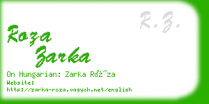 roza zarka business card